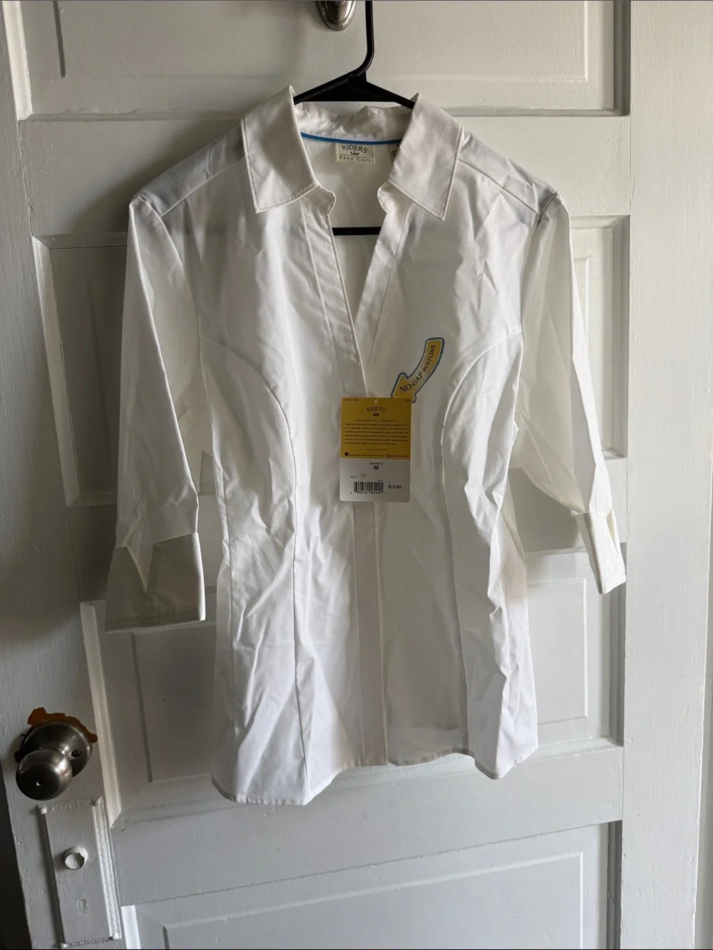 White Women's Poplin Shirt - Classic Collar